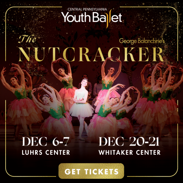 Central Pennsylvania Youth Ballet's performance of The Nutcracker will dance onto stage at Whitaker Center on December 20, 2025.